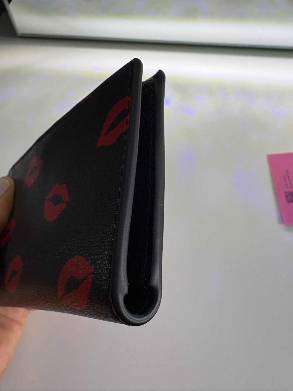 kate spade Black Wallet with Red Lip Motif - Picture 3 of 8